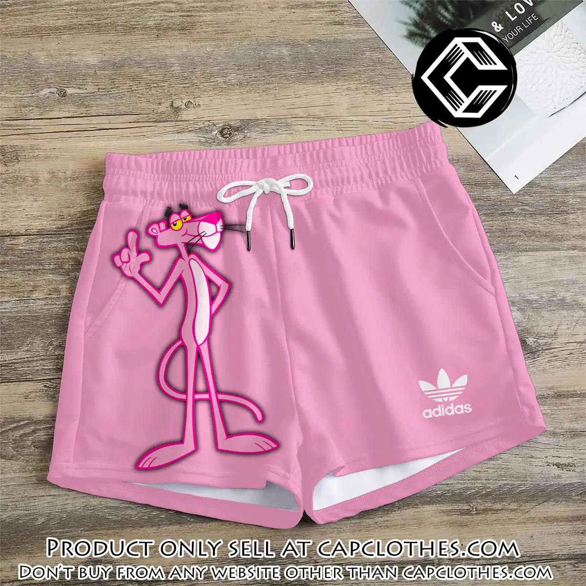 Premium pink panther in adidas women shorts lady beach shorts wms1070 cc1930686